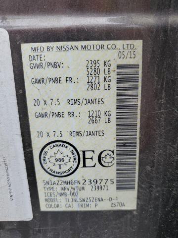 2015 NISSAN MURANO S 5N1AZ2MH6FN239775