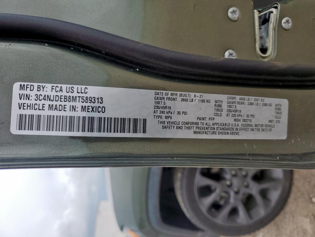 2021 JEEP COMPASS 80TH EDITION 3C4NJDEB8MT589313