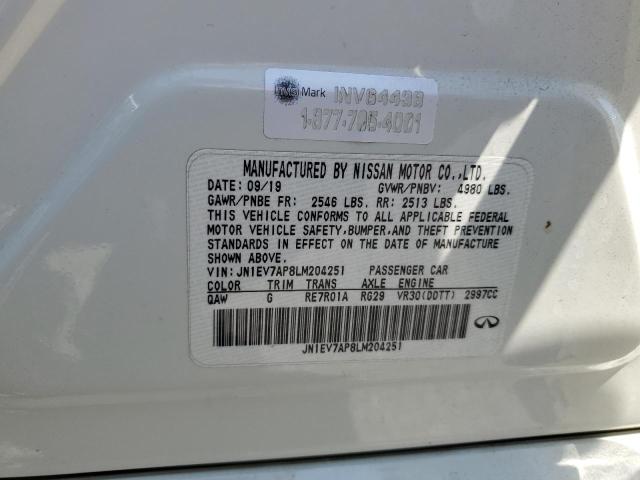 2020 INFINITI Q50 PURE JN1EV7AP8LM204251