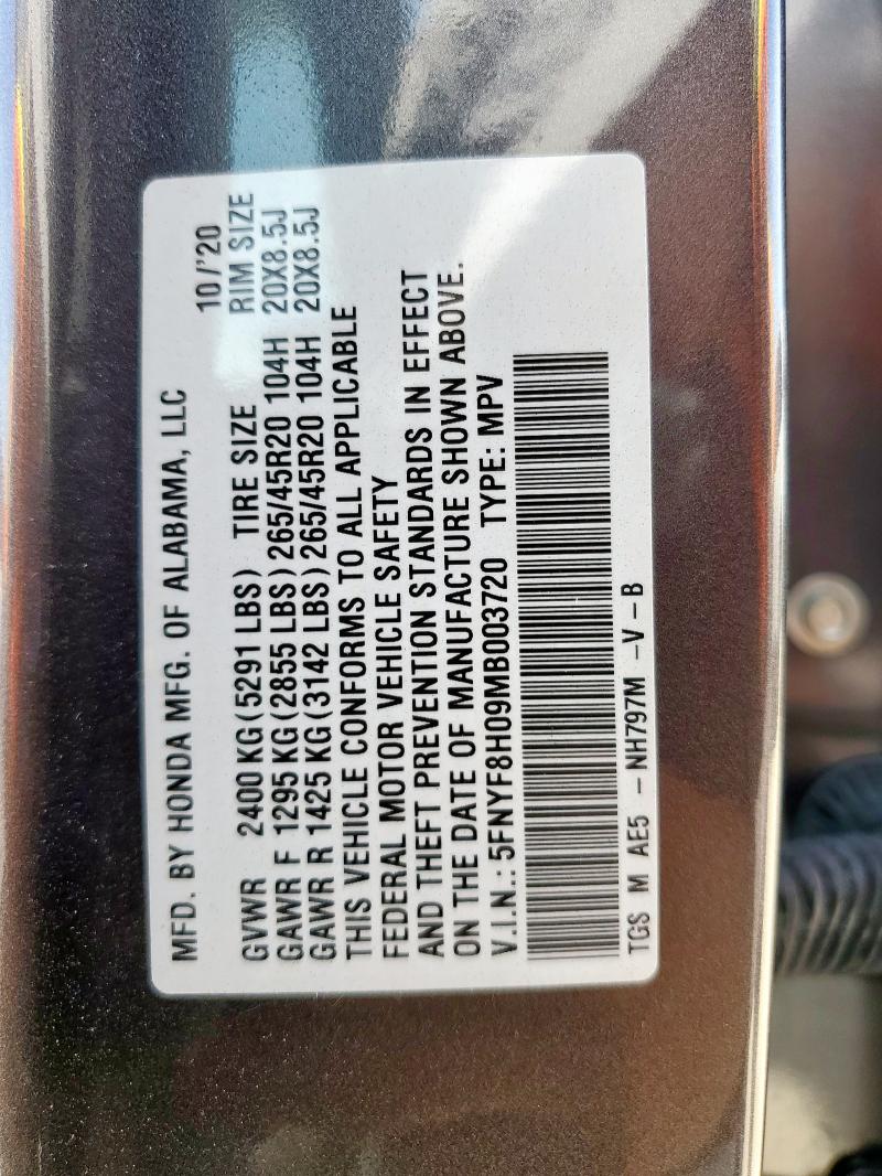 2021 HONDA PASSPORT E - 5FNYF8H09MB003720