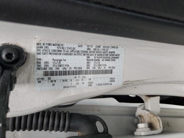 2016 FORD FOCUS TITA - 1FADP3N26GL299405