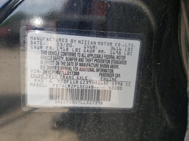 2020 NISSAN KICKS S 3N1CP5BV7LL517398