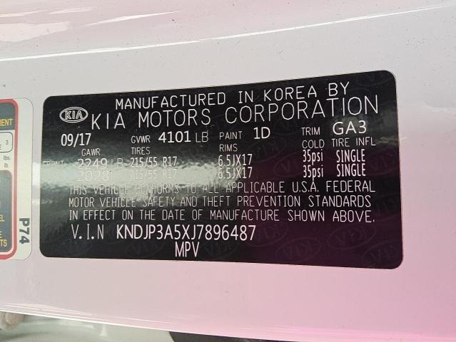 2018 KIA SOUL + KNDJP3A5XJ7896487