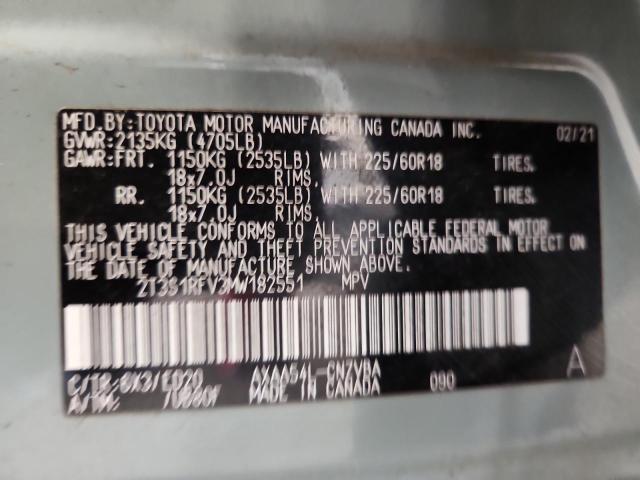 2021 TOYOTA RAV4 TRD O 2T3S1RFV3MW182551