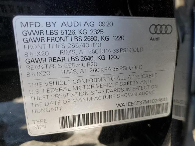 2021 AUDI Q3 PREMIUM WA1EECF37M1024641