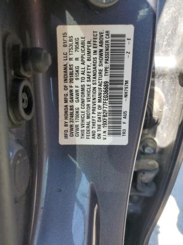 2015 HONDA CIVIC SE 19XFB2F77FE036689