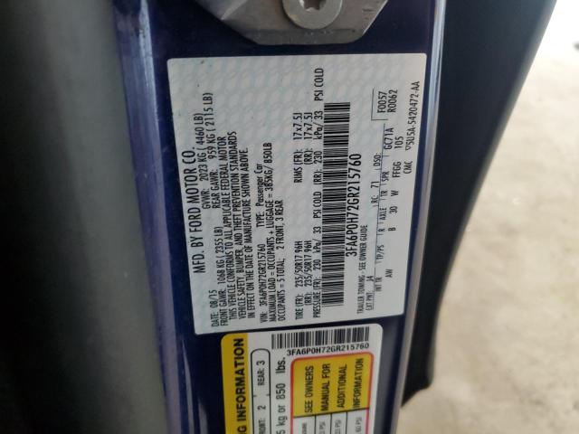 2016 FORD FUSION SE 3FA6P0H72GR215760