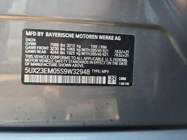 2025 BMW X7 XDRIVE4 5UX23EM05S9W32948