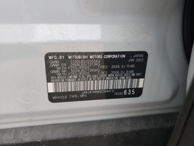 2022 MITSUBISHI OUTLANDER JA4J4TA88NZ064413