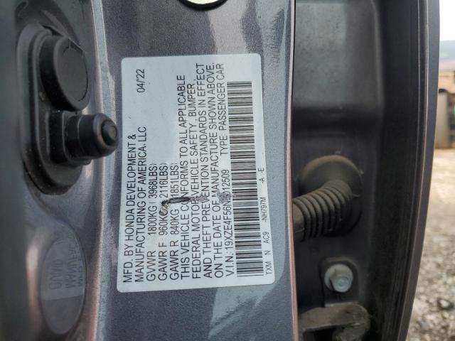 2022 HONDA INSIGHT EX 19XZE4F56NE012509
