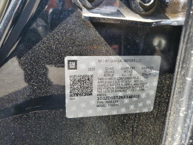 2019 CHEVROLET MALIBU LT 1G1ZD5ST2KF148403