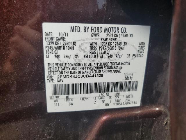 2012 FORD EDGE SEL - 2FMDK4JC3CBA41328