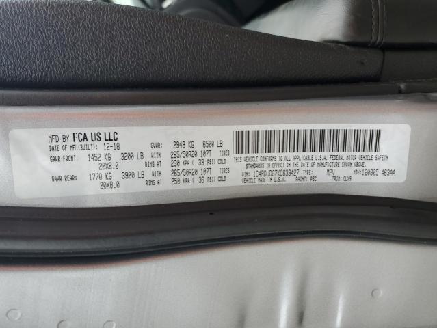 2019 DODGE DURANGO GT 1C4RDJDG7KC633427