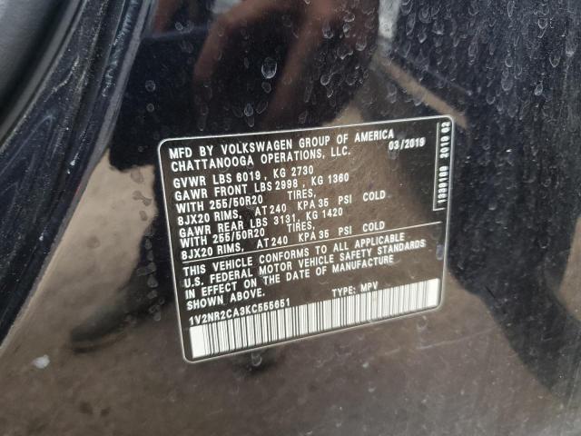 2019 VOLKSWAGEN ATLAS SEL 1V2NR2CA3KC555651
