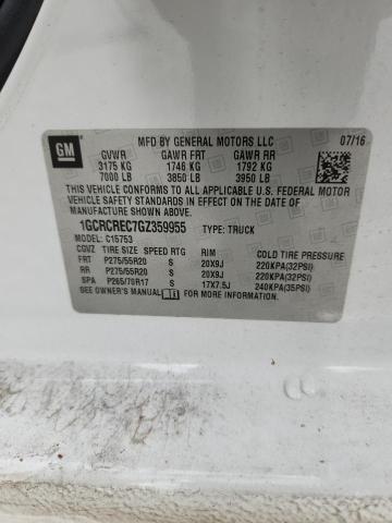 2016 CHEVROLET SILVERADO 1GCRCREC7GZ359955