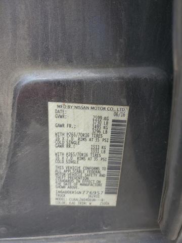 2016 NISSAN FRONTIER S - 1N6AD0ER5GN776957