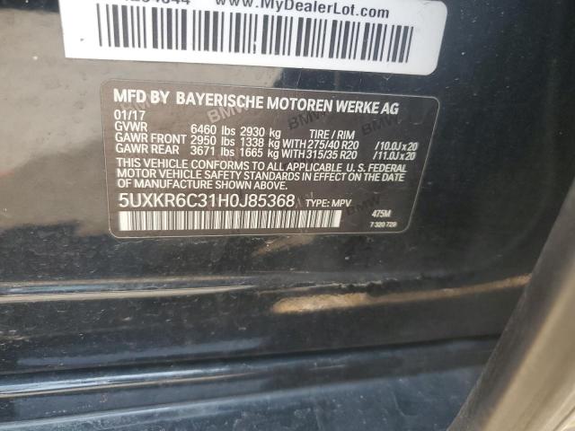 2017 BMW X5 XDRIVE5 5UXKR6C31H0J85368