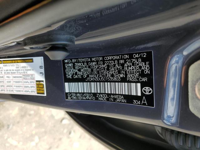 2012 TOYOTA PRIUS - JTDKN3DU5C1535803