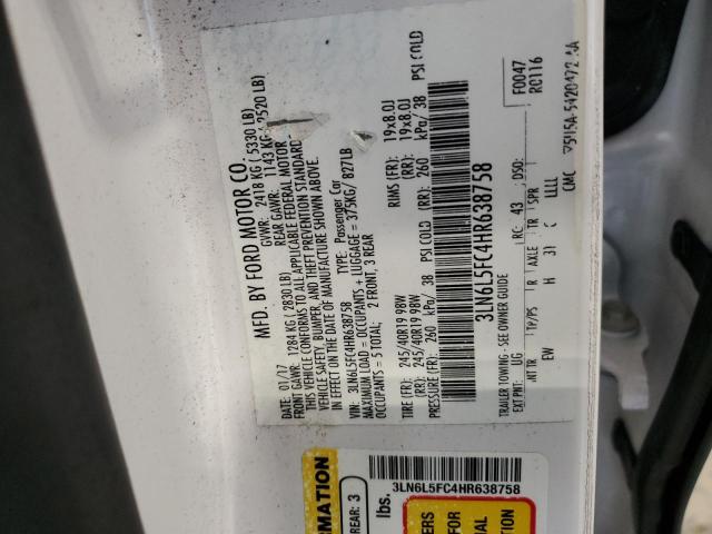 2017 LINCOLN MKZ RESERV 3LN6L5FC4HR638758