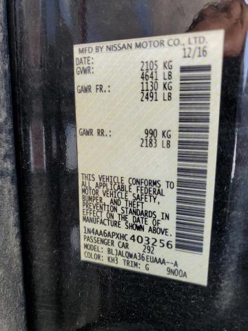 2017 NISSAN MAXIMA 3.5 - 1N4AA6APXHC403256