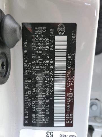 2024 TOYOTA CAMRY XSE 4T1K61AK3RU239167