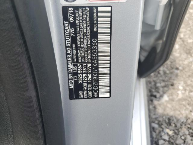 2019 MERCEDES-BENZ E 63 AMG-S WDDZF8KB1KA553360
