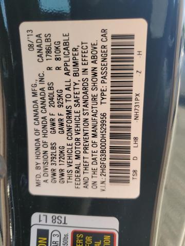 2013 HONDA CIVIC EXL - 2HGFG3B00DH529956