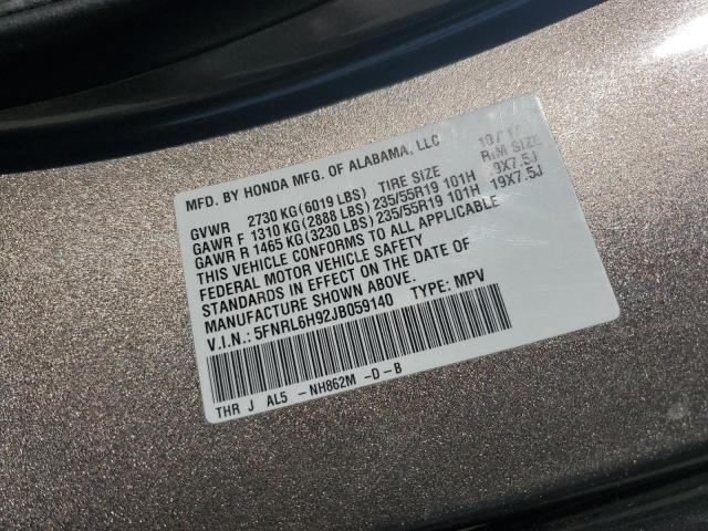 2018 HONDA ODYSSEY ELITE 5FNRL6H92JB059140