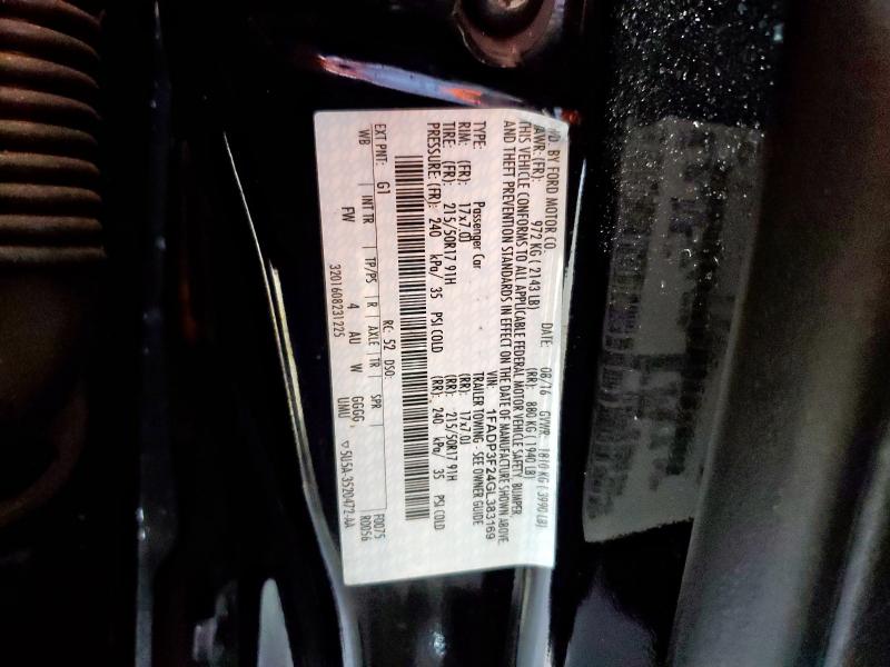 2016 FORD FOCUS 1FADP3F24GL383169