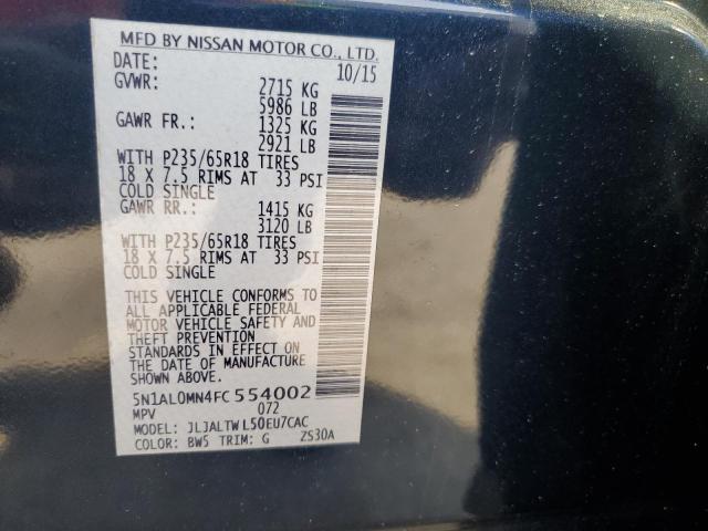 2015 INFINITI QX60 5N1AL0MN4FC554002