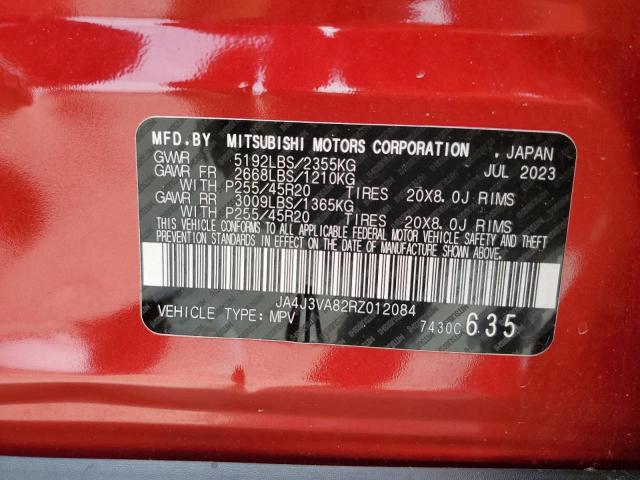 2024 MITSUBISHI OUTLANDER JA4J3VA82RZ012084
