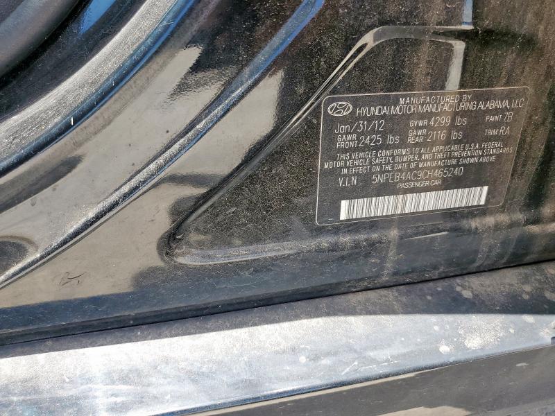 2012 HYUNDAI SONATA - 5NPEB4AC9CH465240