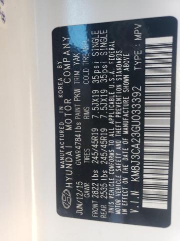 2016 HYUNDAI TUCSON LIM KM8J3CA23GU033392