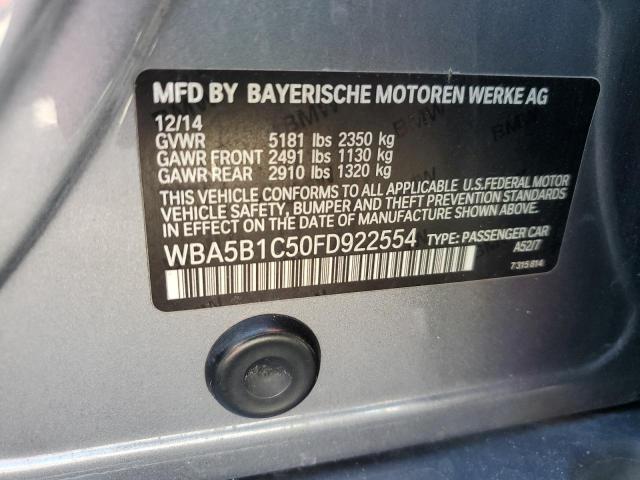2015 BMW 535 I WBA5B1C50FD922554