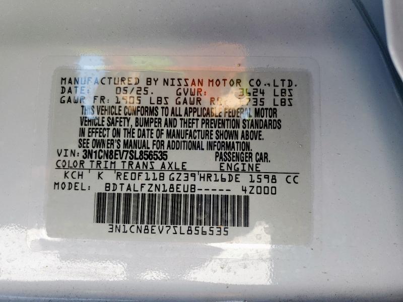 2025 NISSAN VERSA SV 3N1CN8EV7SL856535