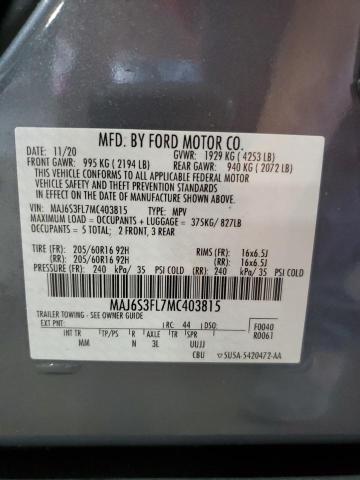2021 FORD ECOSPORT S - MAJ6S3FL7MC403815