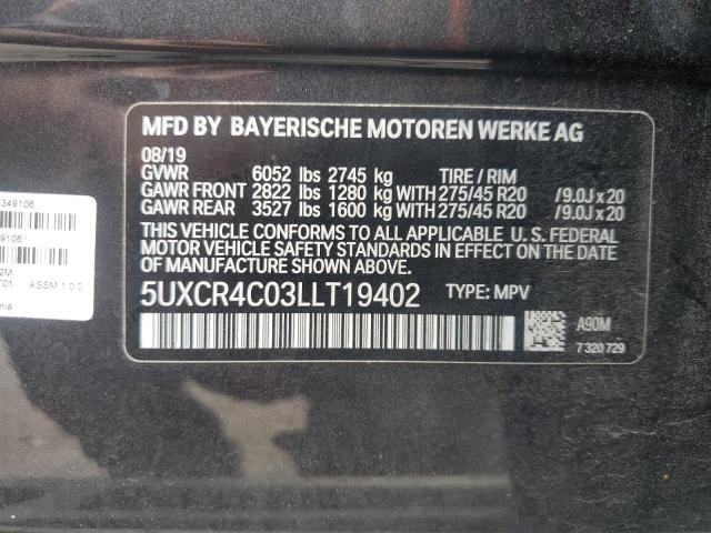 2020 BMW X5 SDRIVE 5UXCR4C03LLT19402