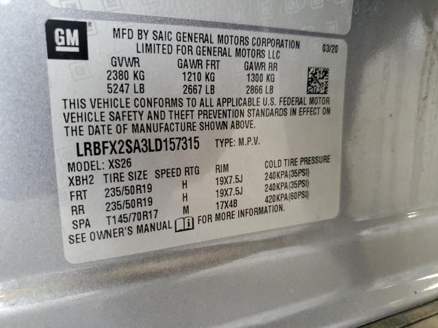 2020 BUICK ENVISION E LRBFX2SA3LD157315