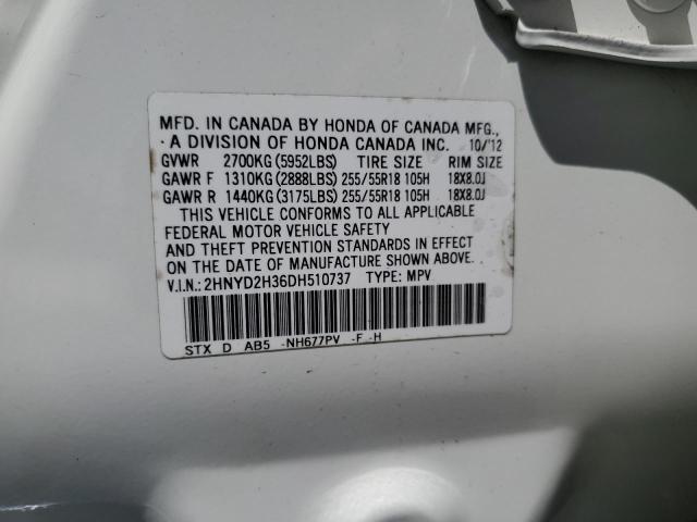 2013 ACURA MDX TECHNO - 2HNYD2H36DH510737