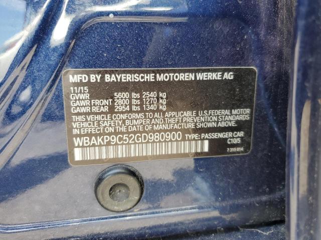 2016 BMW 550 XI WBAKP9C52GD980900