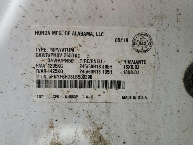2020 HONDA PILOT BLAC - 5FNYF6H78LB500290