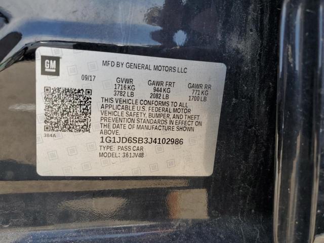 2018 CHEVROLET SONIC LT 1G1JD6SB3J4102986