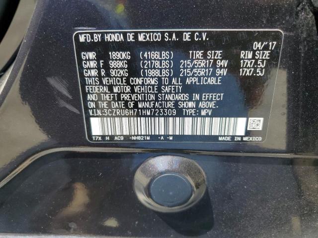 2017 HONDA HR-V EXL 3CZRU6H71HM723309
