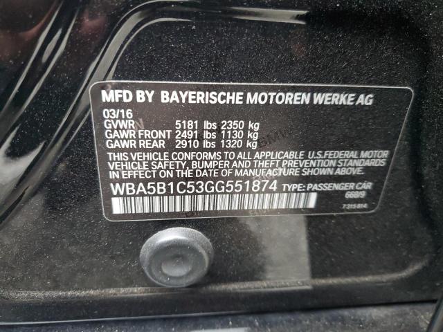 2016 BMW 535 I WBA5B1C53GG551874