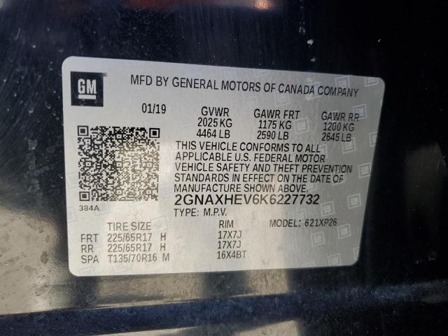 2019 CHEVROLET EQUINOX LS 2GNAXHEV6K6227732