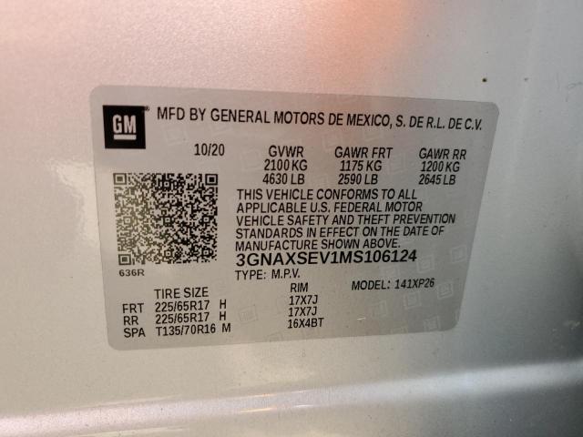 2021 CHEVROLET EQUINOX LS - 3GNAXSEV1MS106124