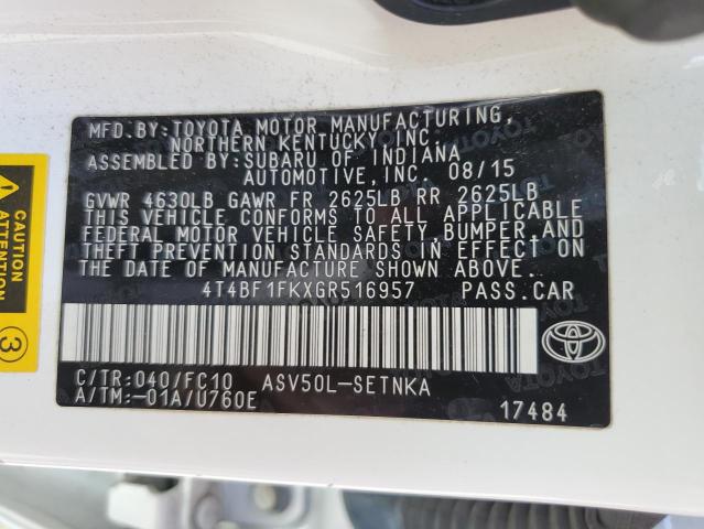2016 TOYOTA CAMRY LE - 4T4BF1FKXGR516957