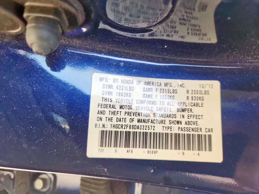2013 HONDA ACCORD EXL - 1HGCR2F89DA032572