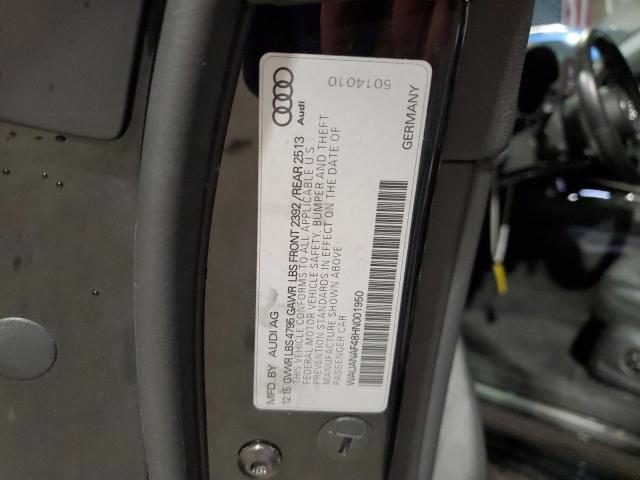 2017 AUDI A4 PREMIUM WAUANAF48HN001950
