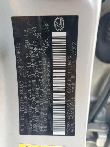 2017 LEXUS ES 350 58ABK1GG4HU052266